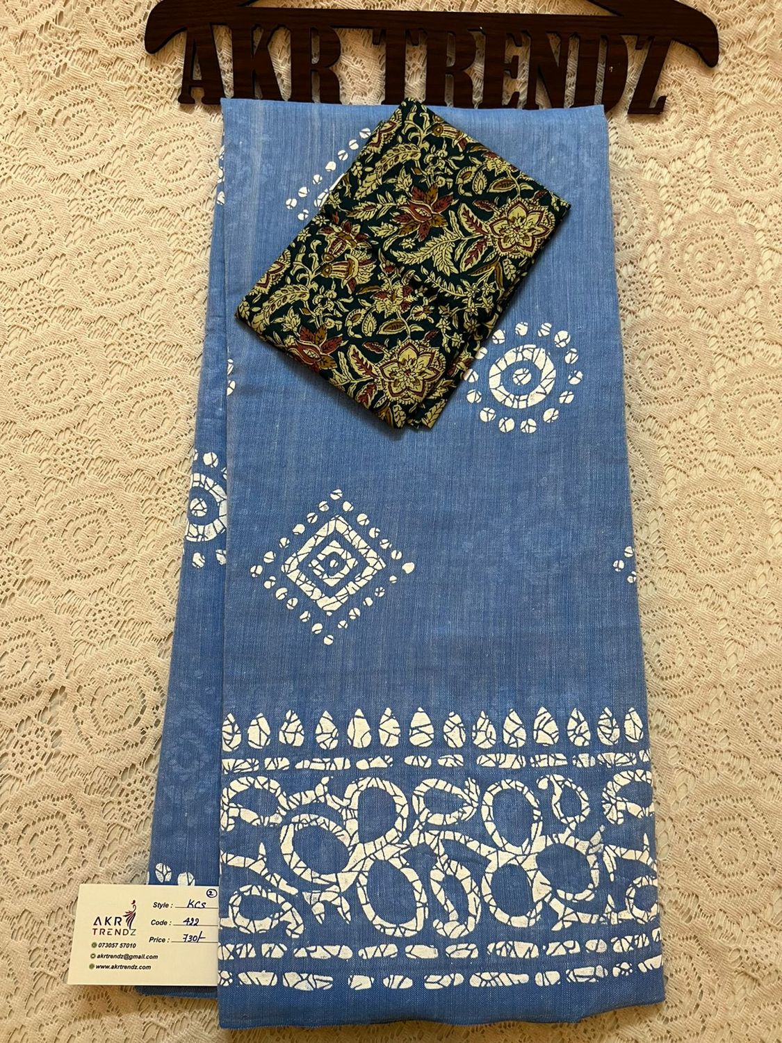 Batik print khadi Cotton sarees​