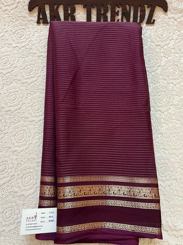 ​Mysore crape silk sarees​