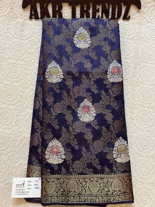 Fancy woven Tussar silk sarees​