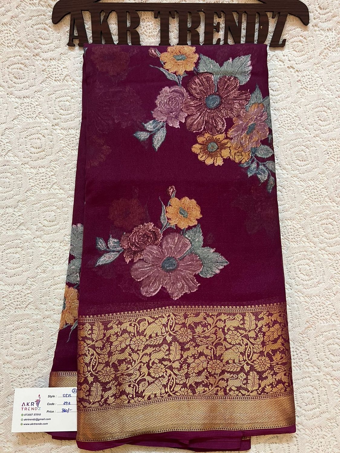 Jacquard Border Georgette sarees​