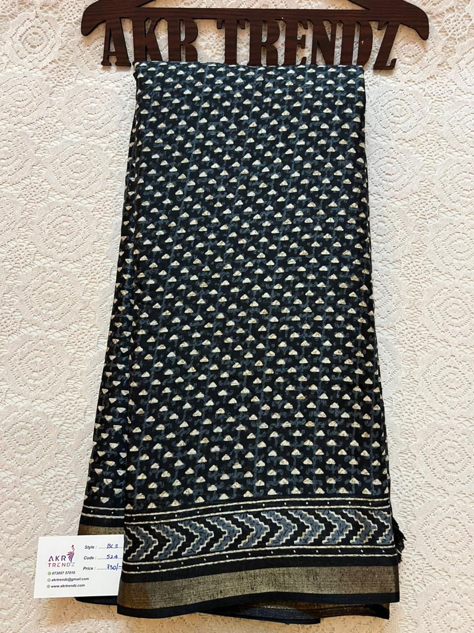 Black soft cotton sarees​