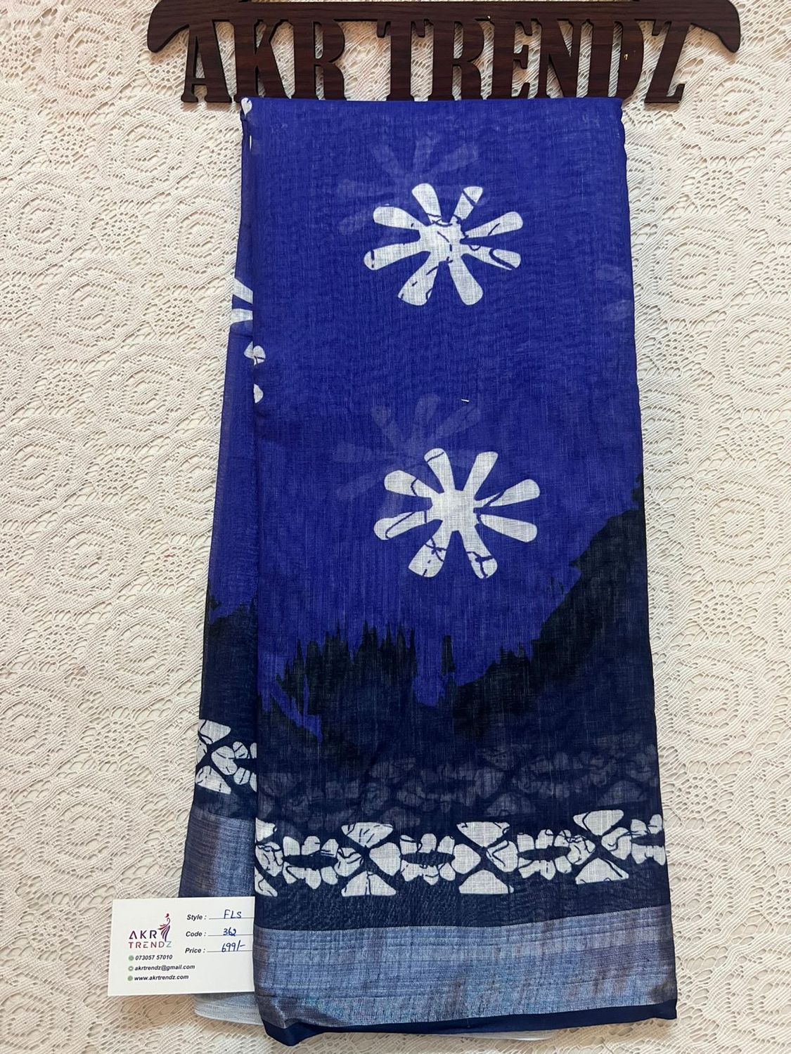 Batik print Linen cotton sarees