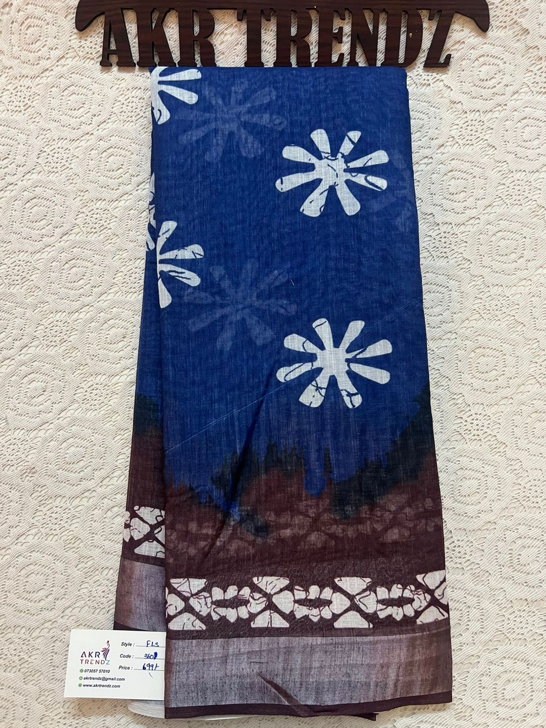 Batik print Linen cotton sarees