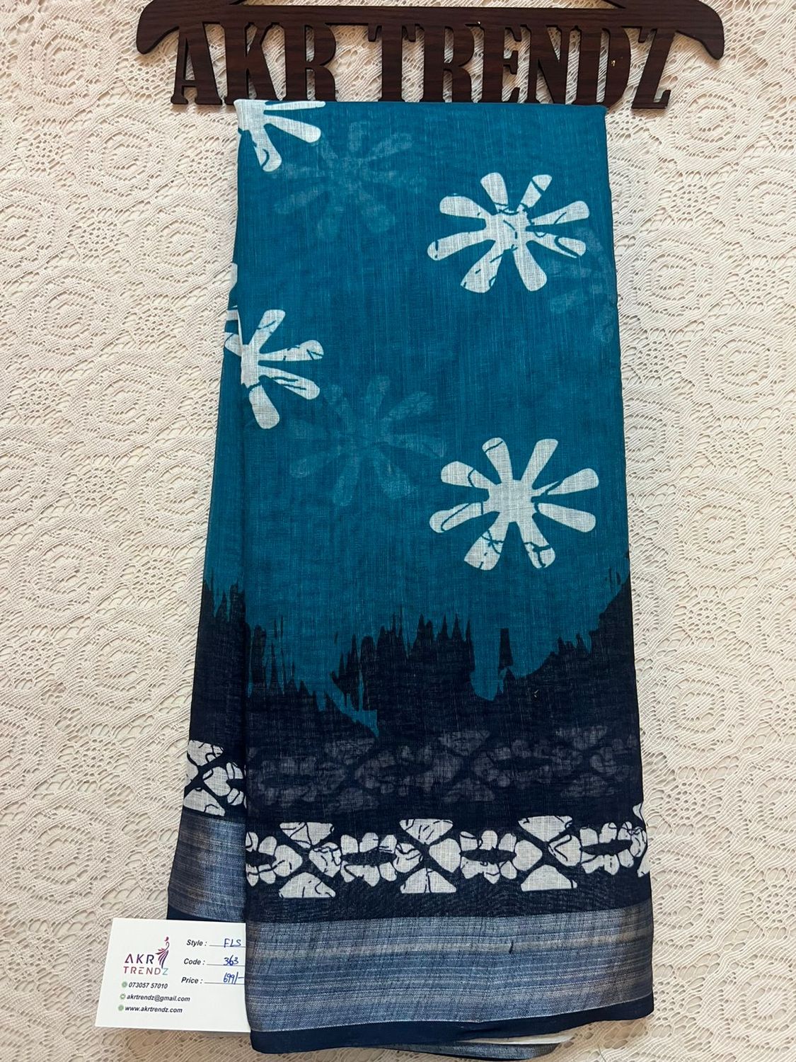 Batik print Linen cotton sarees