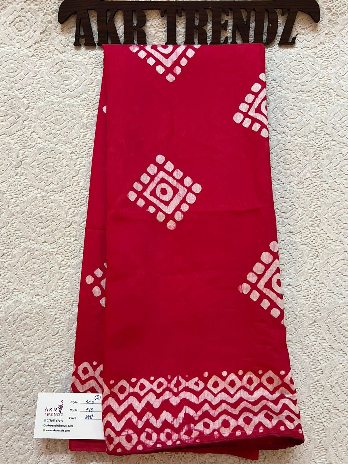 Batik print soft cotton sarees​
