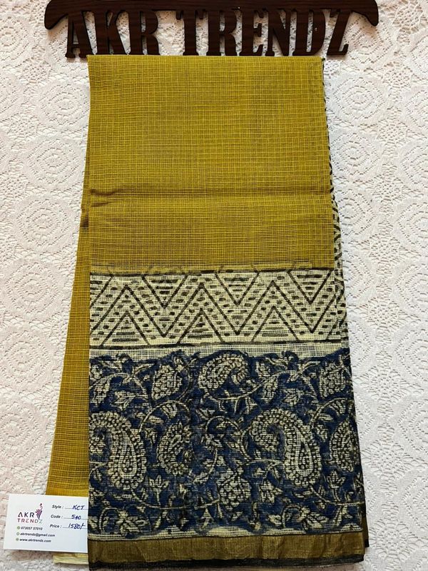 Hand block Kota Doria sarees