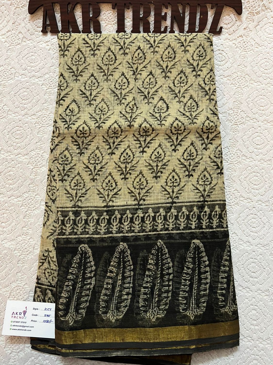 Hand block Kota Doria sarees