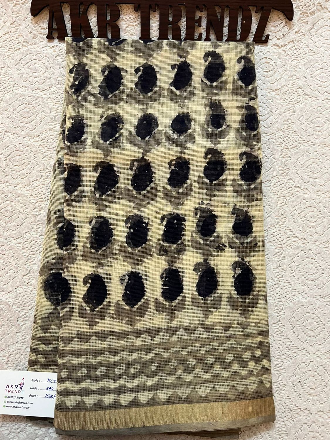 Hand block Kota Doria sarees