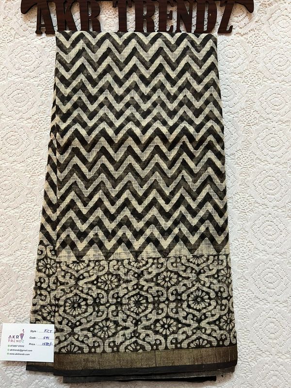 Hand block Kota Doria sarees