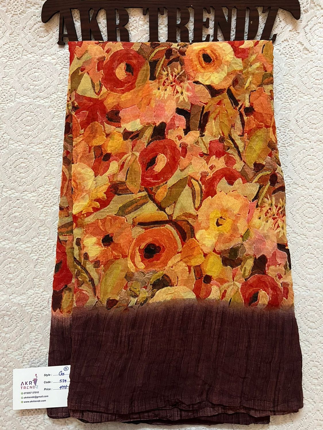 Crushed Georgette sarees