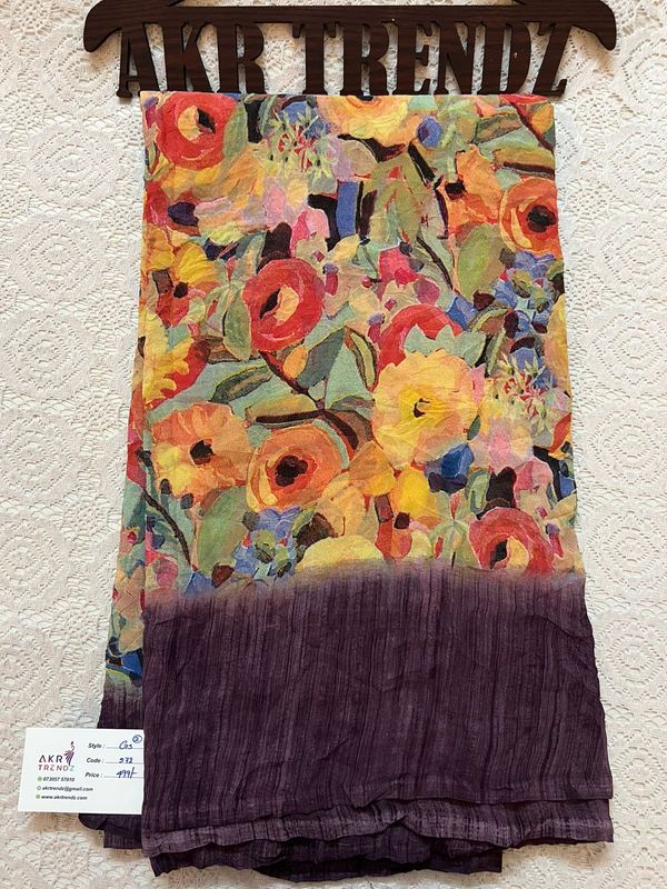 Crushed Georgette sarees