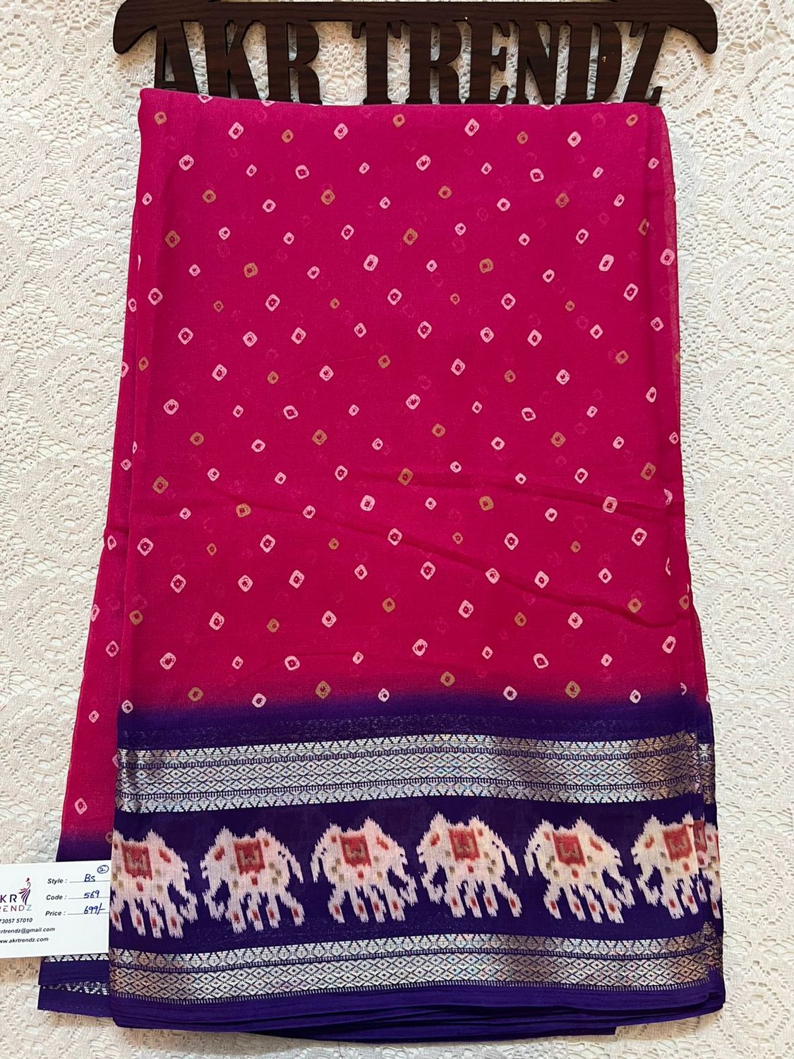 Fancy Patola border Georgette sarees​