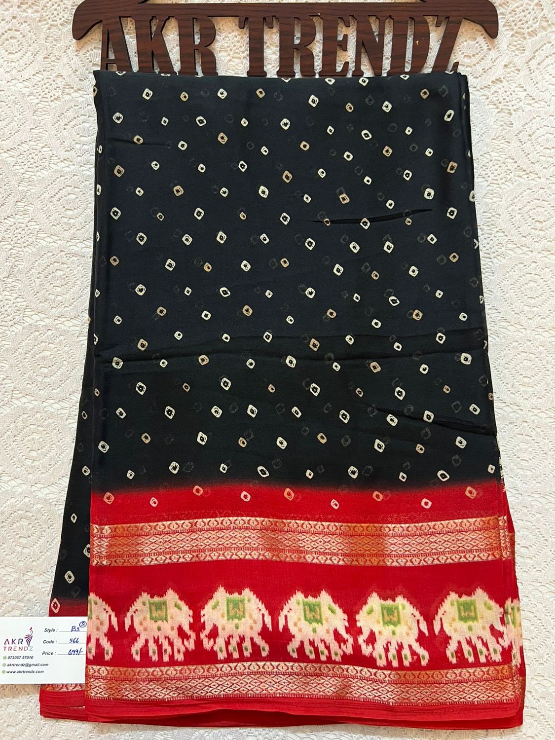 Fancy Patola border Georgette sarees​