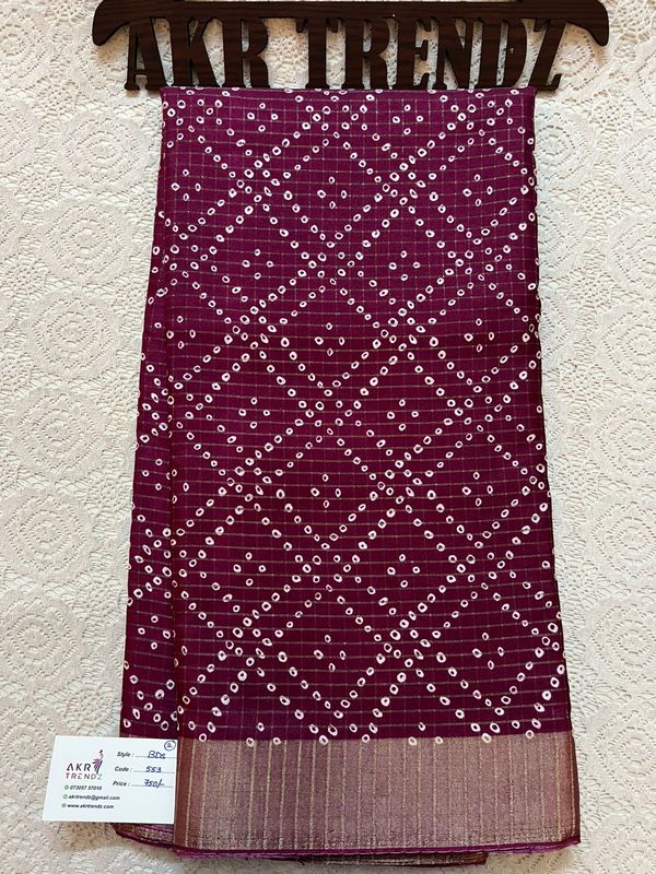 Bandhani Dola silk sarees​