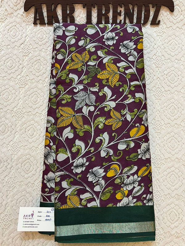 Kalamkari print soft cotton sarees​