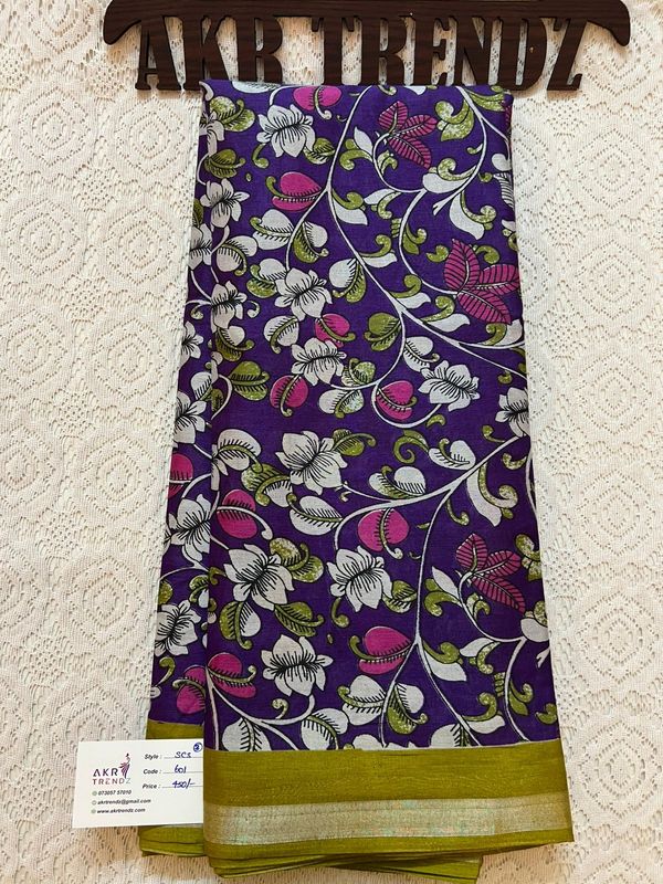 Kalamkari print soft cotton sarees​