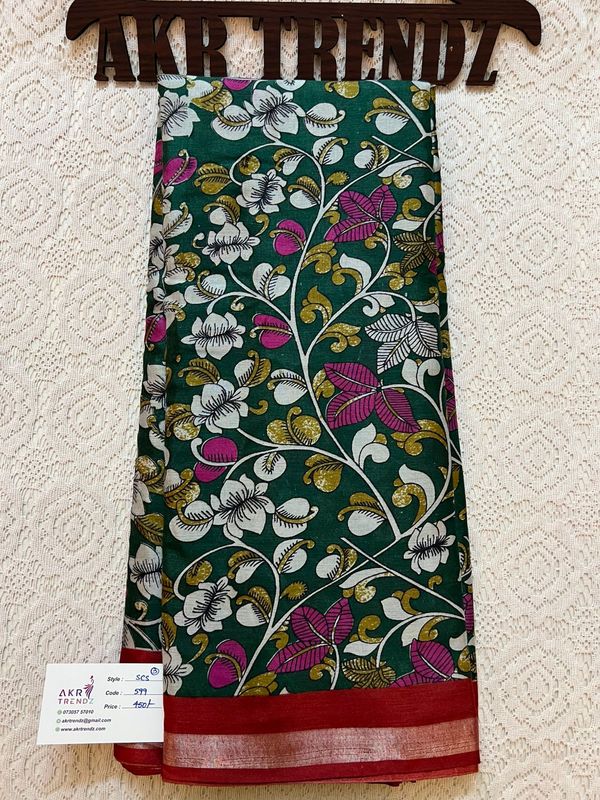 Kalamkari print soft cotton sarees​