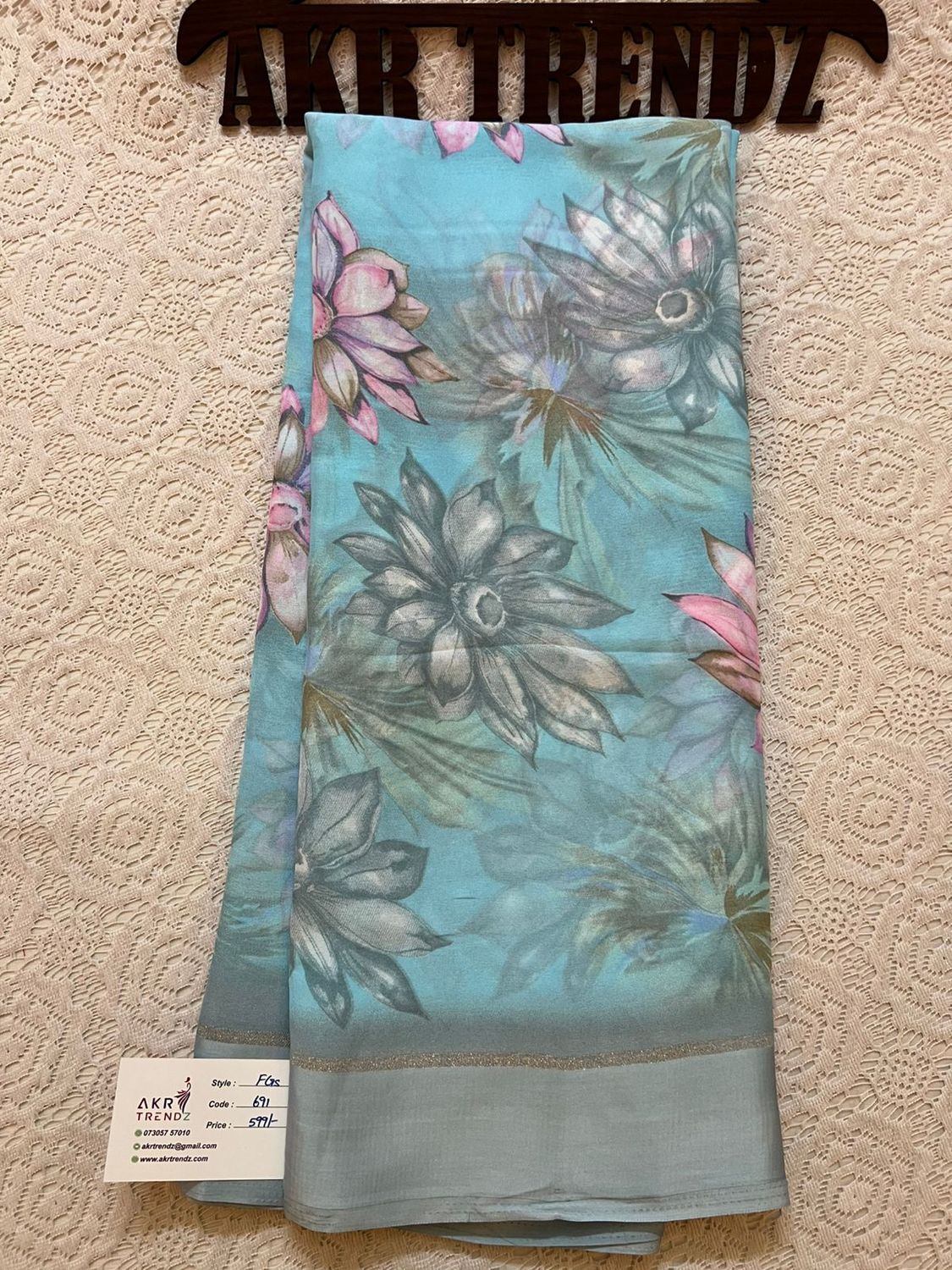 Satin Border Georgette sarees