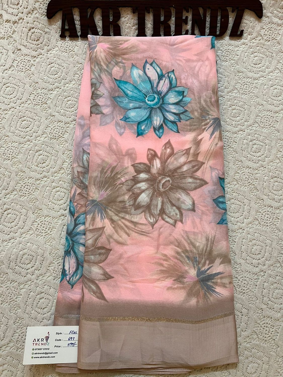 Satin Border Georgette sarees