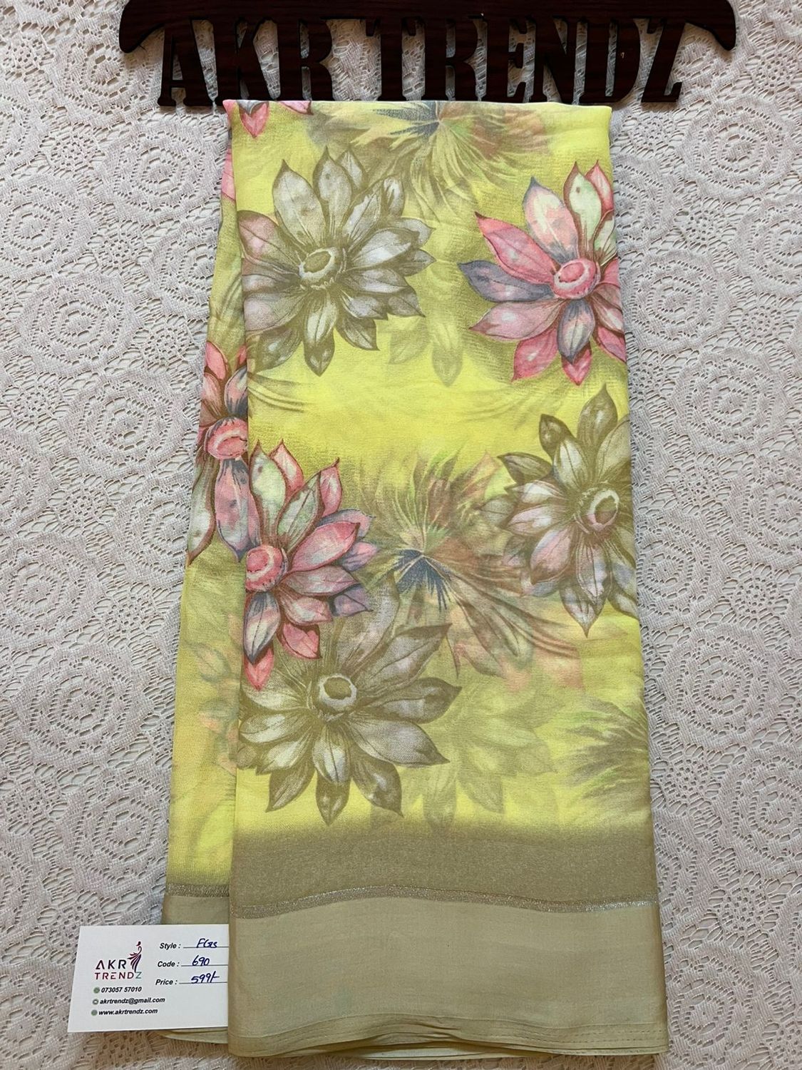 Satin Border Georgette sarees