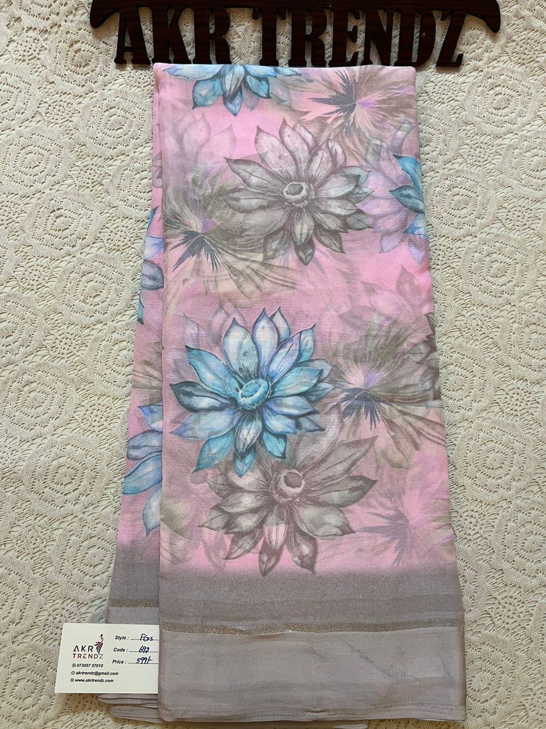 Satin Border Georgette sarees