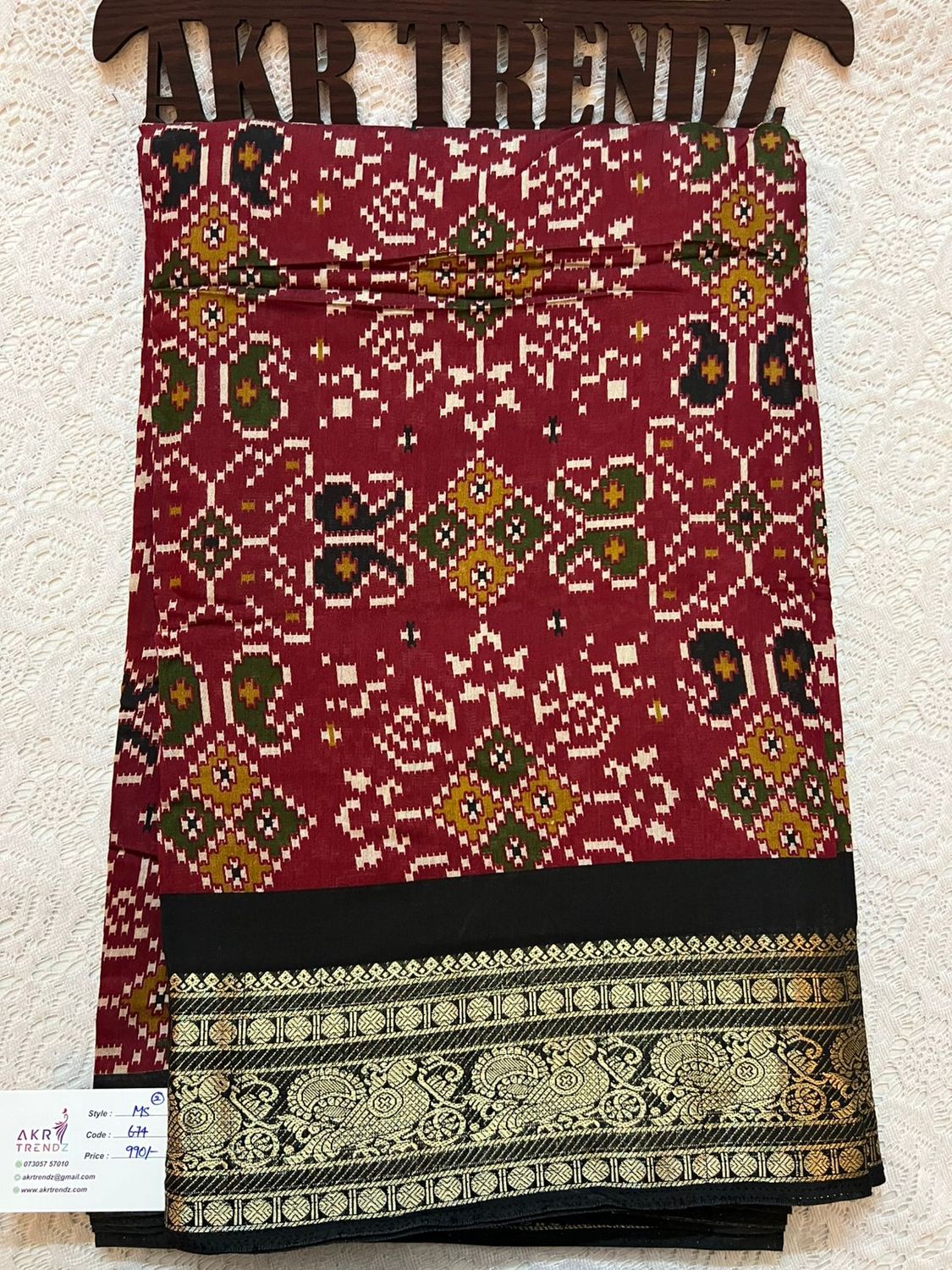 Maheswari Patola cotton sarees​​