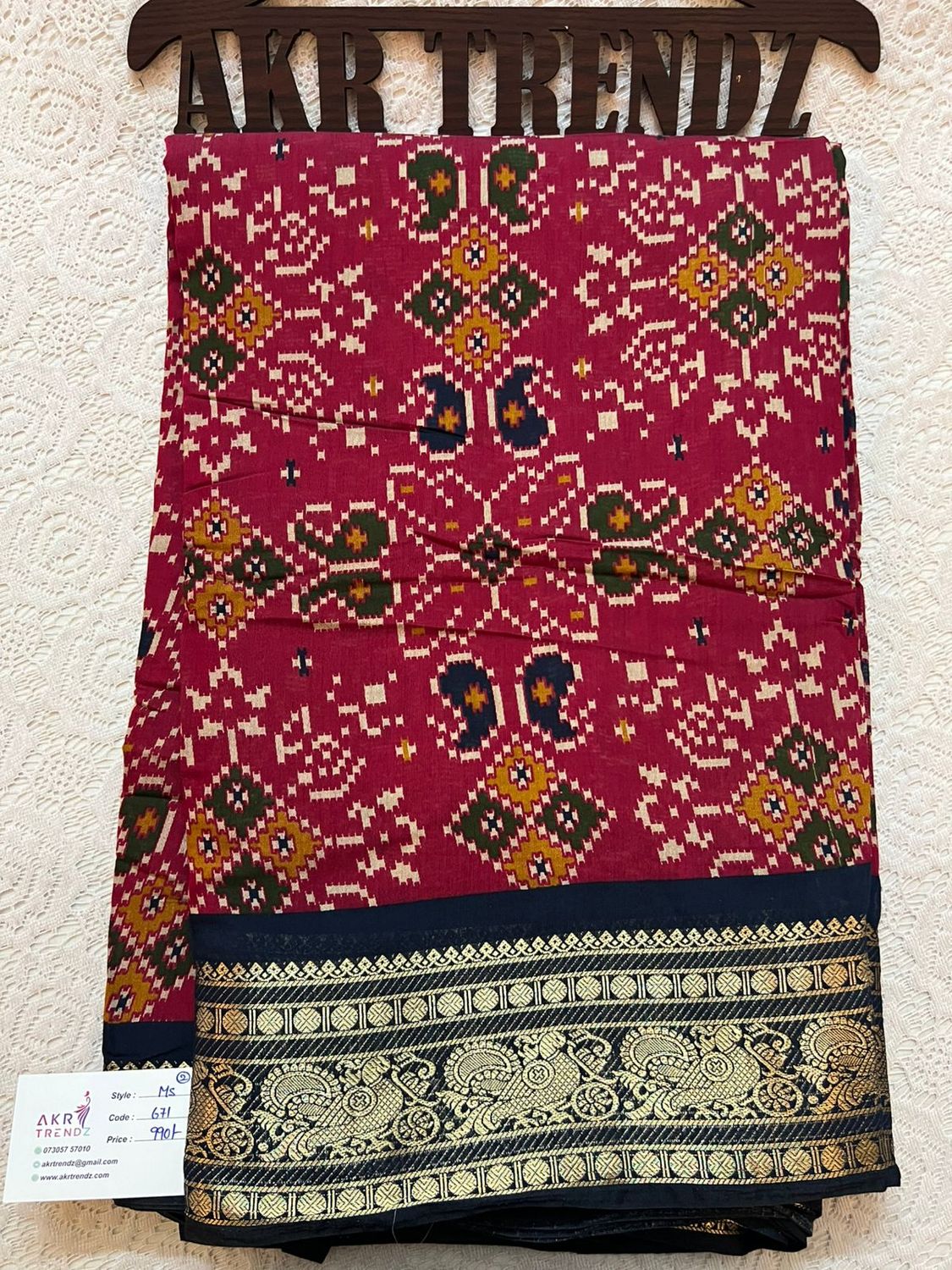 Maheswari Patola cotton sarees​​