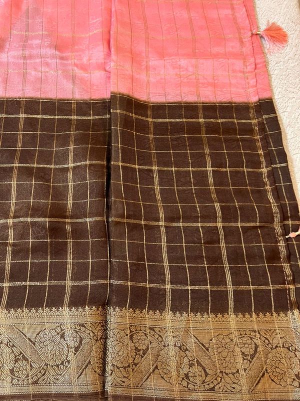 Jacquard border Silk Georgette sarees