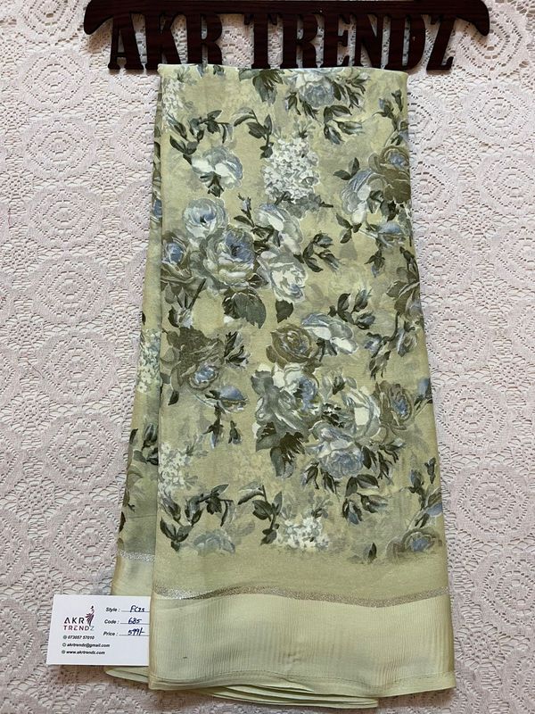 Satin Border Georgette sarees