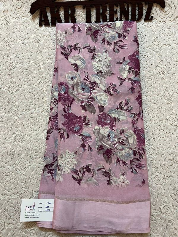 Satin Border Georgette sarees