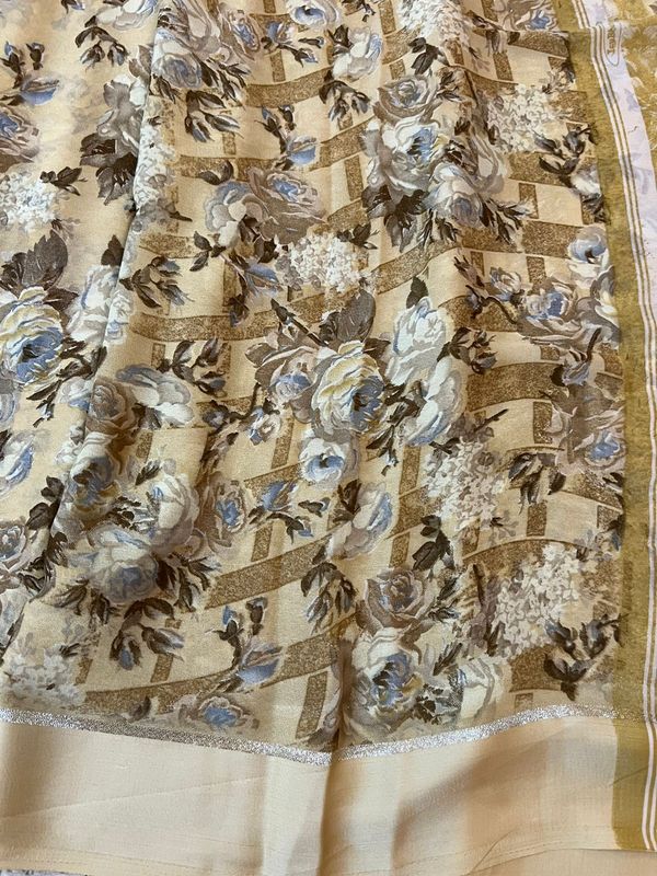 Satin Border Georgette sarees