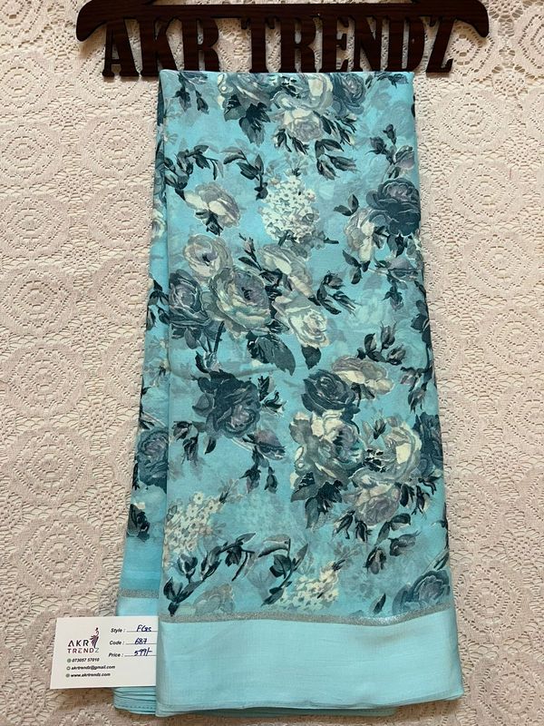 Satin Border Georgette sarees