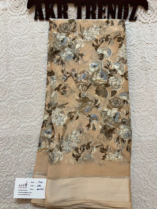 Satin Border Georgette sarees