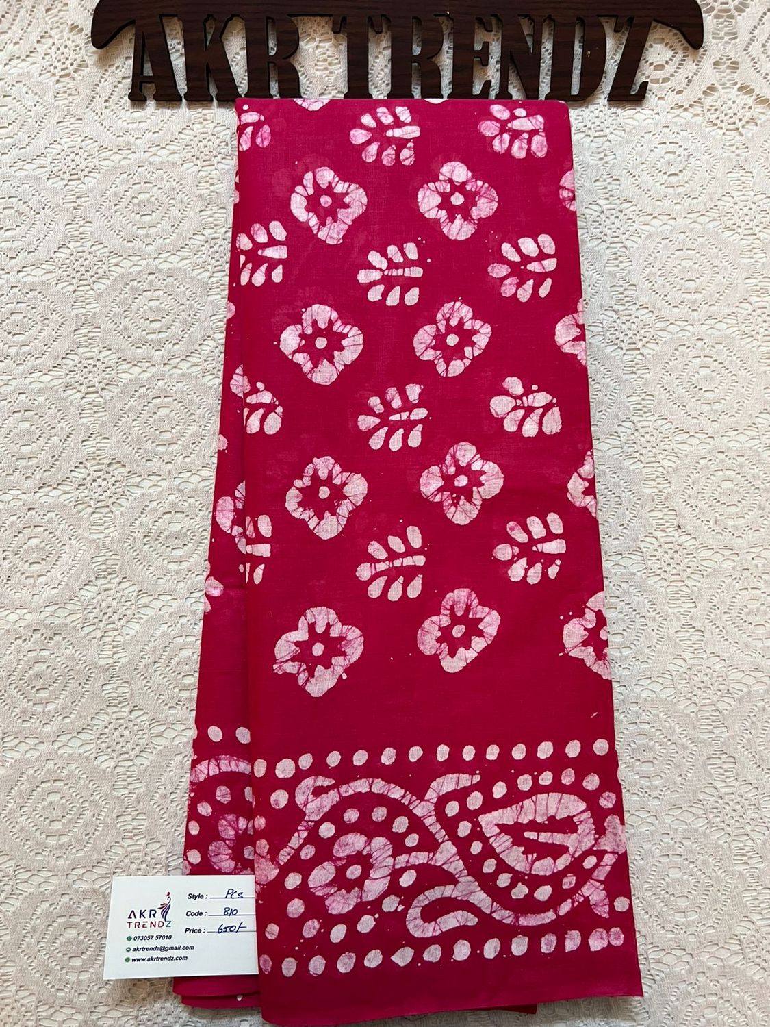 Pure cotton batik sarees