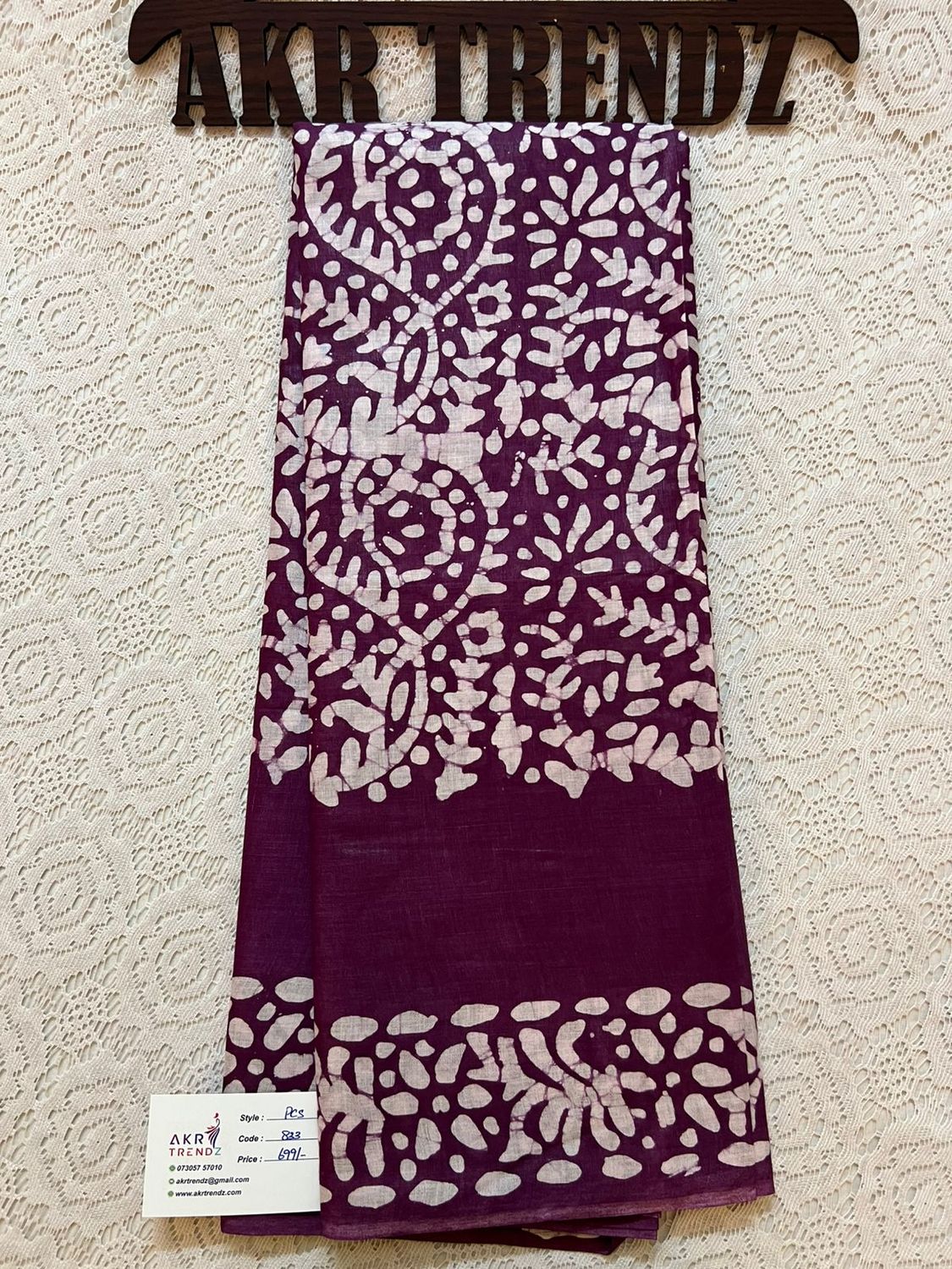 Batik print pure cotton sarees​