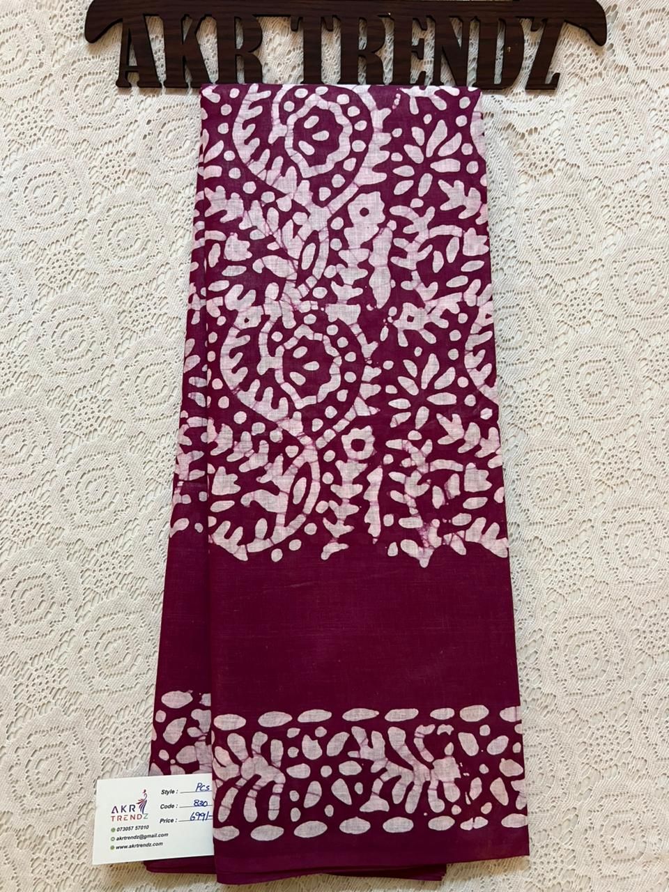 Batik print pure cotton sarees​