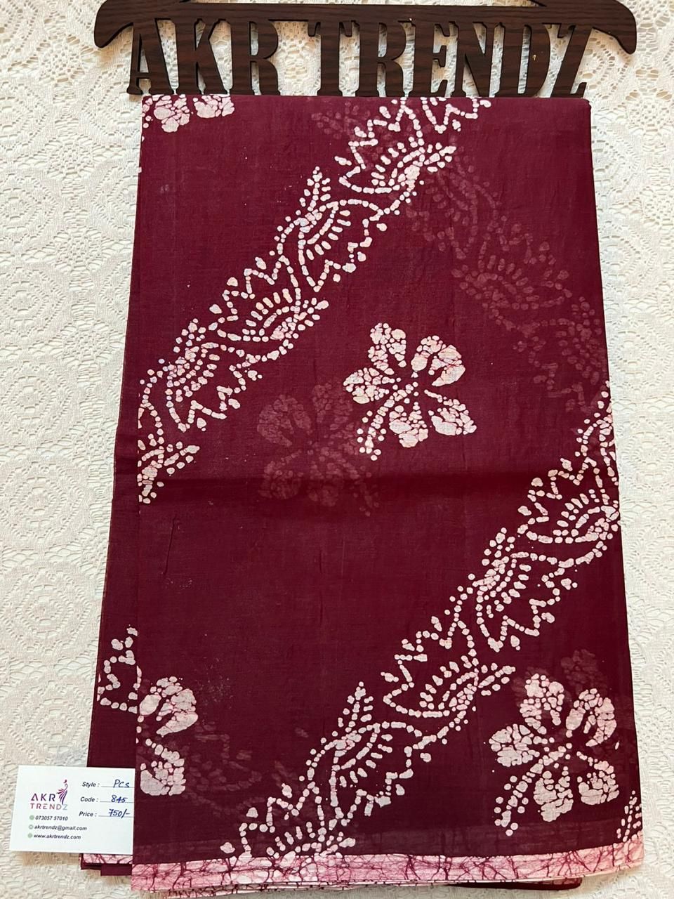 Batik prints summer cotton sarees