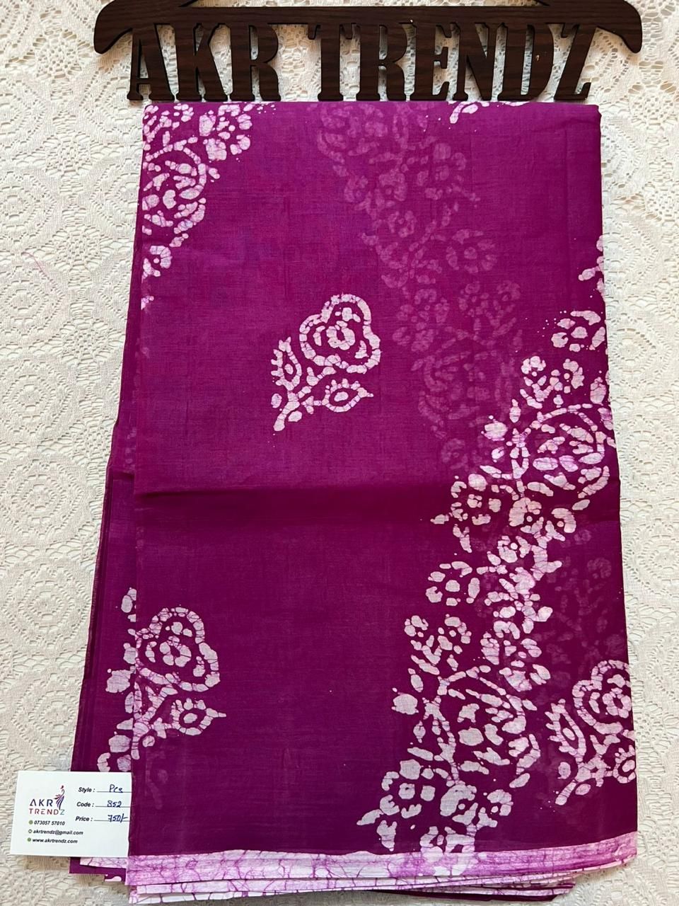 Batik prints summer cotton sarees