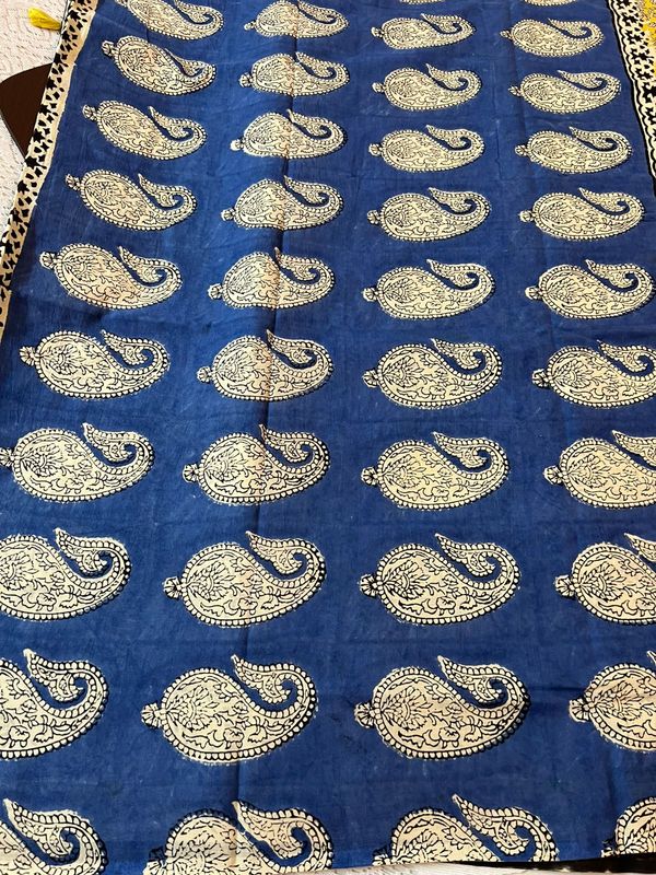 ​Handblock mul cotton sarees