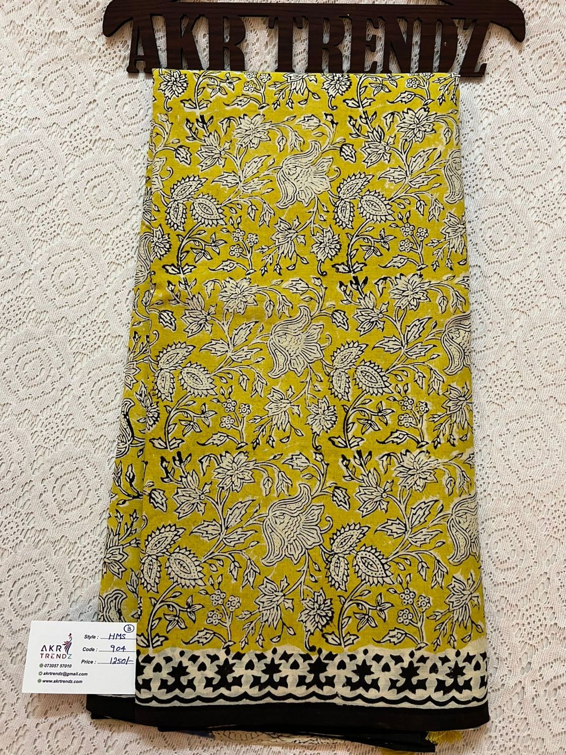 ​Handblock mul cotton sarees