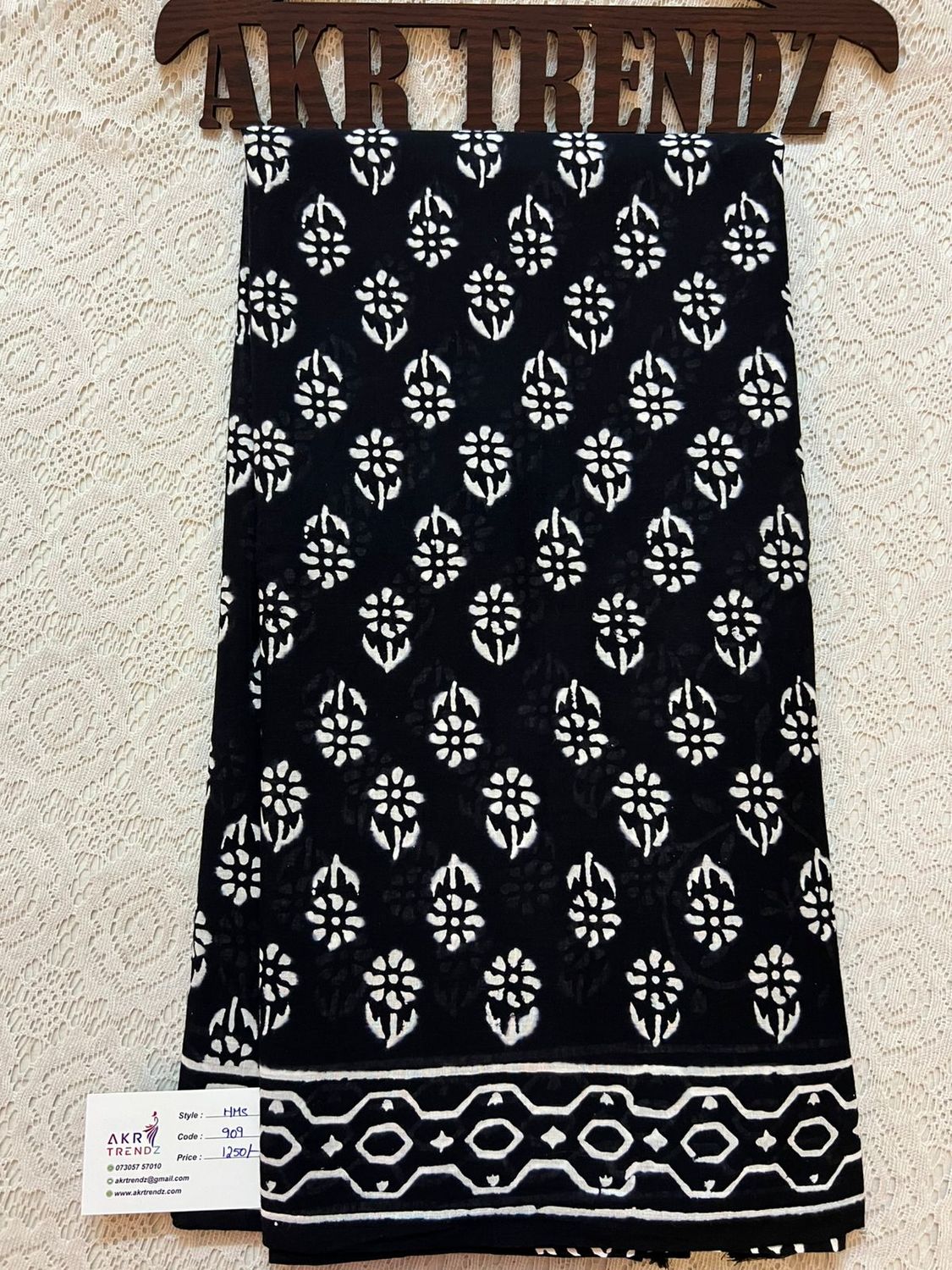 ​Handblock mul cotton sarees