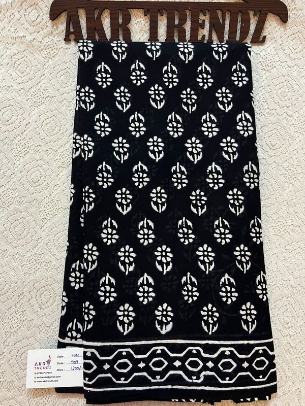 ​Handblock mul cotton sarees