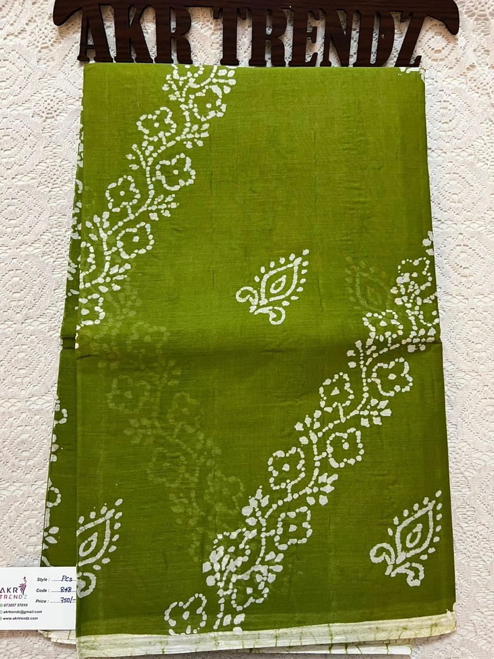 Batik prints summer cotton sarees