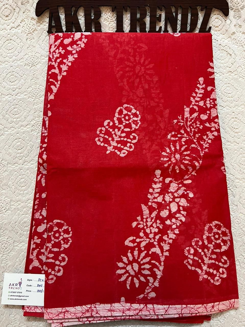 Batik prints summer cotton sarees