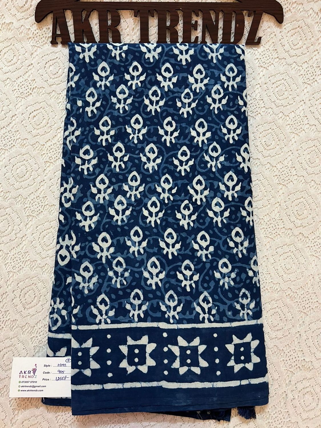 ​Handblock mul cotton sarees