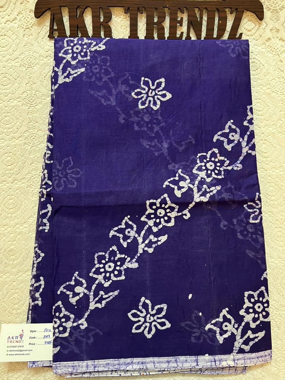 Batik prints summer cotton sarees