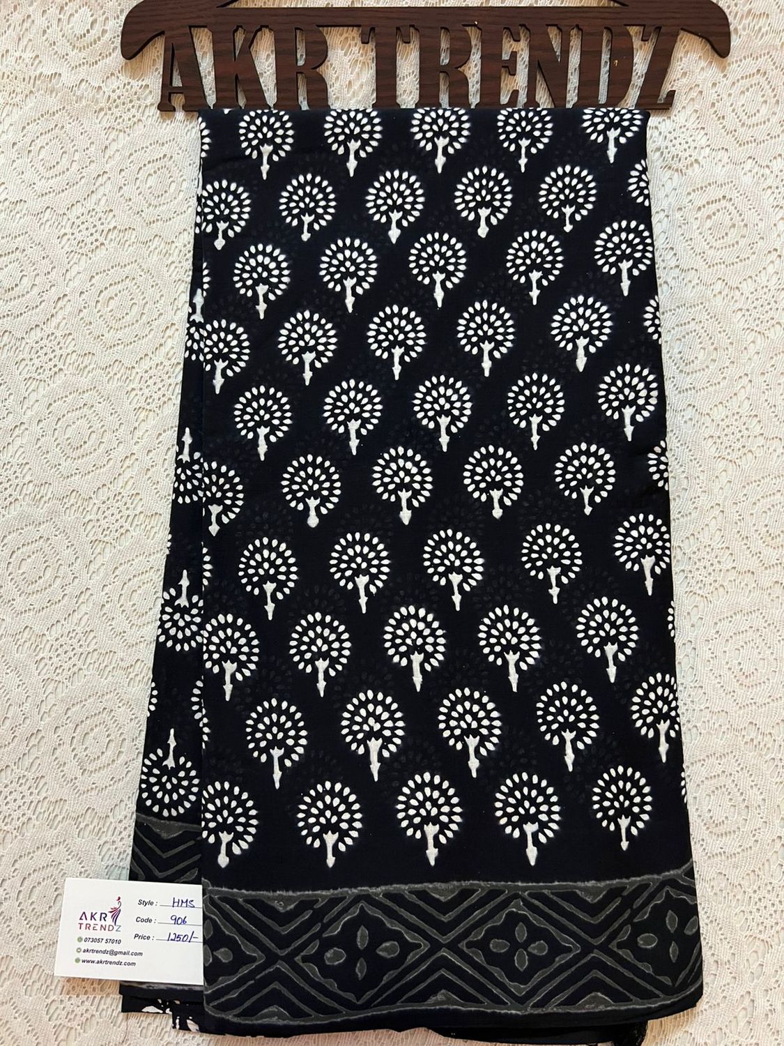 ​Handblock mul cotton sarees