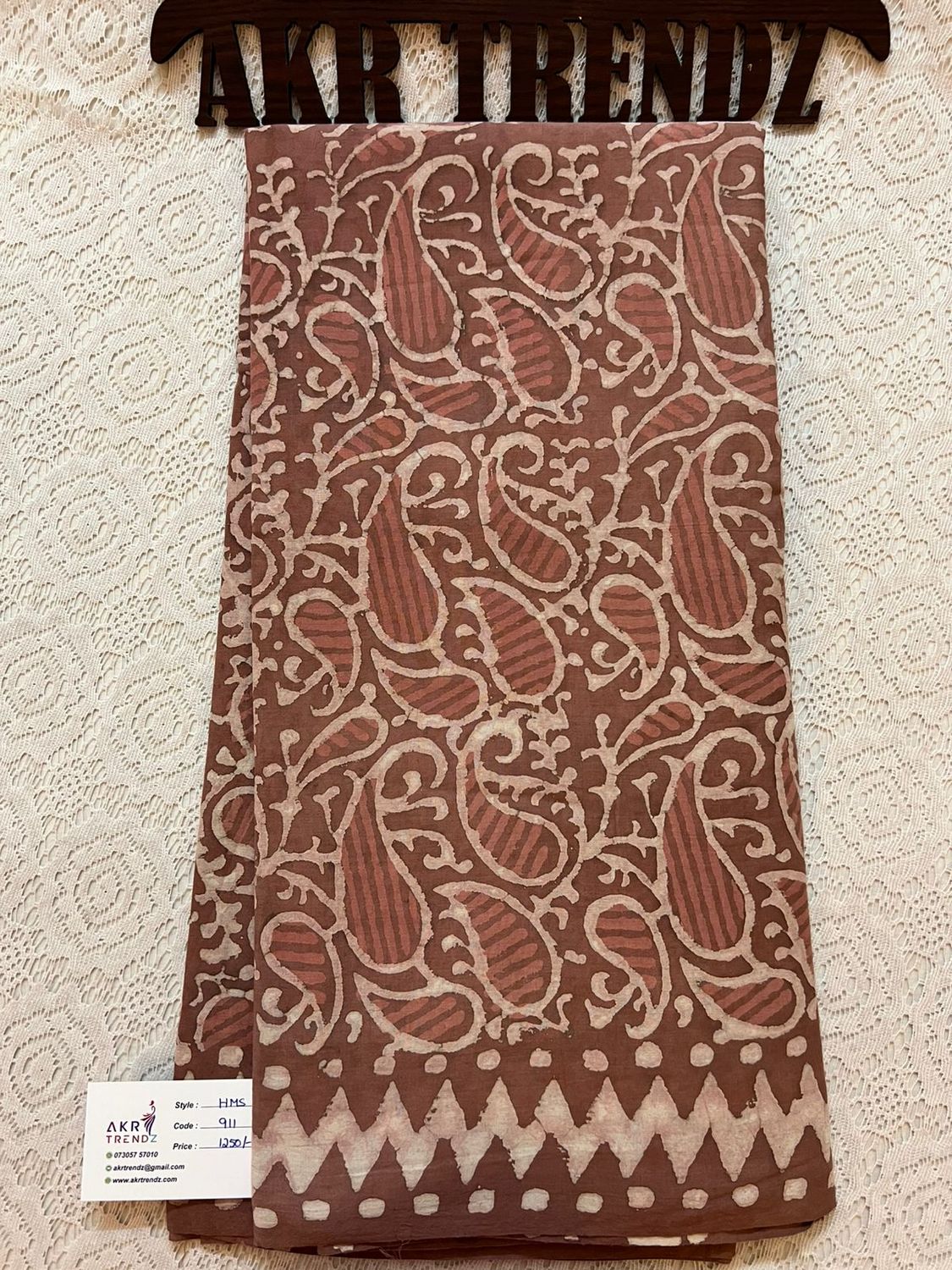 ​Handblock mul cotton sarees