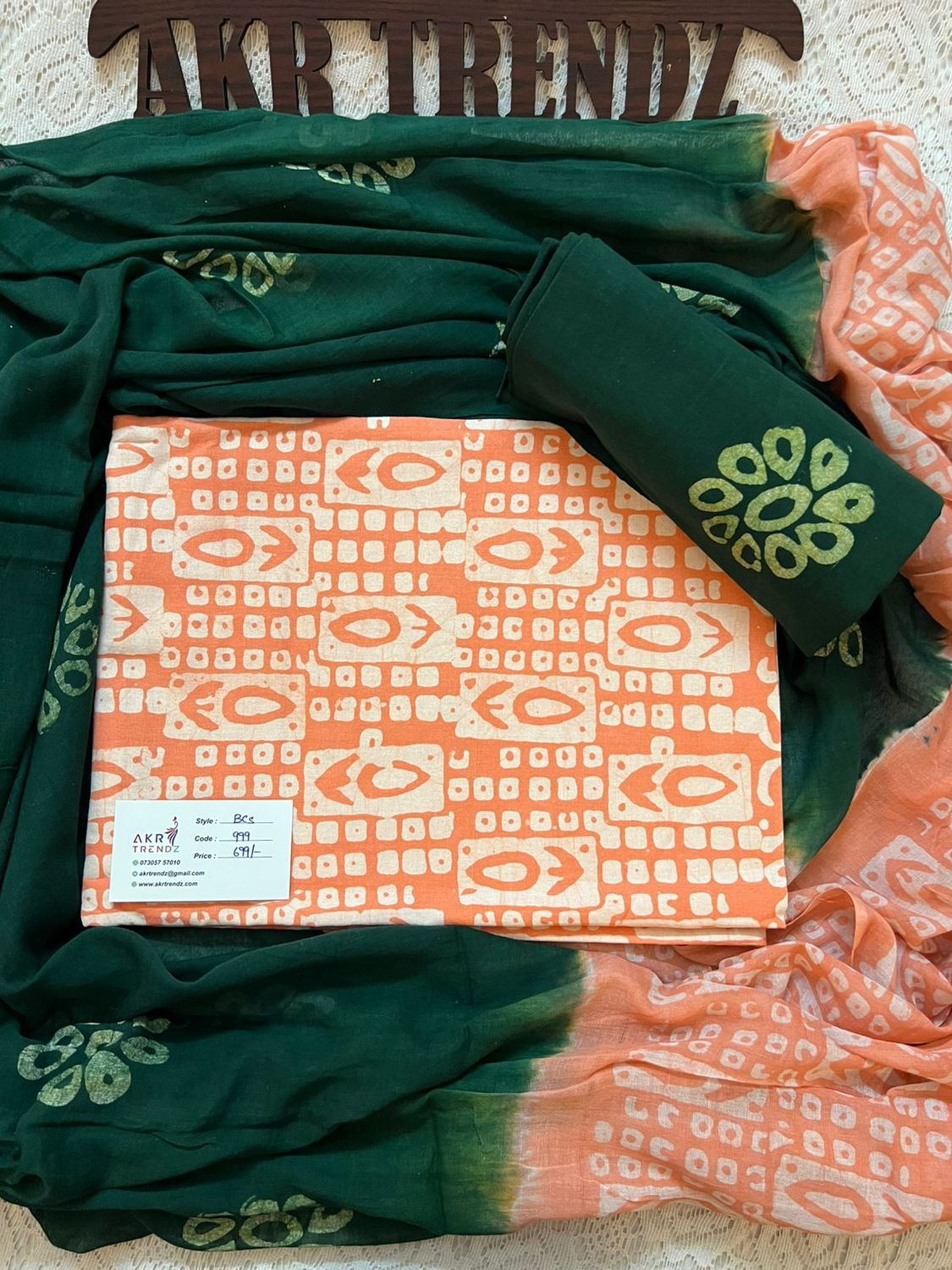 Handblock Batik cotton suit sets​