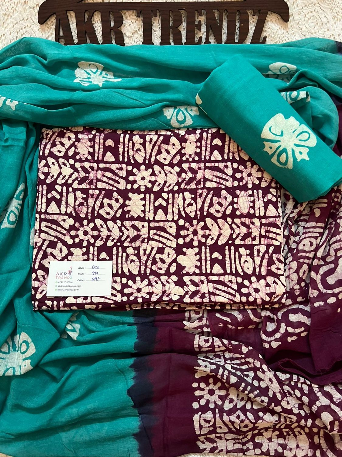Handblock Batik cotton suit sets​